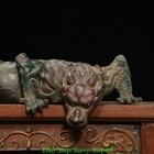 10  Antique Old Chinese Dynasty Bronze Gilt Feng Shui Dragon Beast Animal Statue