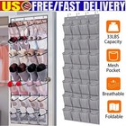 2pcs 28 Grids Over Door Shoe Organizer Rack Hanging Storage Holder Hanger Bag Us