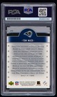 Tom Mack Signed 2005 Upper Deck Legends Card  20  psa  Inscribed  hof 99  Rams