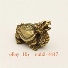 Copper  Brass Dragon Turtle Small Fengshui Statue Ornament Chinese