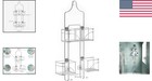 Deluxe Chrome Expandable Shower Caddy With 4 Compartments For Bathroom Storage