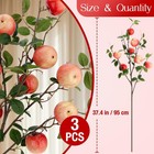 Realistic Fake Apple Bouquet Decoration Pink Artificial Lifelike Plant Stem F   