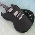 Premium Sg Electric Guitar Gloss Black  chrome Hardware  cross Inlay Fingerboard