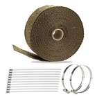 2  X 50  Exhaust Heat Wrap For Motorcycle Car fiberglass Exhaust Titanium