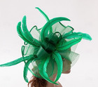 Green Feathers Vintage Women s Fascinator Hats For Tea Parties Weddings Derbies