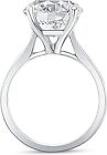 8ct Round Cut Lab Grown cvd Diamond Women s Solitaire Ring Solid 14k White Gold