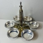 Vintage Godinger Silver Plated Server Tray 6 Bowls Decorative Accent Decor
