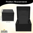 Novel Box Black Wood Watch bangle Gift Box 3 87x3 87x3 12 In Mahogany Case