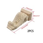 Retro Floral Carved Rubber Wood Corbel 4 69  3 15  8 84  Wooden Bracket Decor   