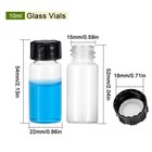 Jiuwu 10 Pack 10ml Clear Small Glass Bottles With Plastic Screw Caps