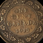 1913 Canadian Large One Cent Coin Canada George V Penny Km  21 Lot C9-26