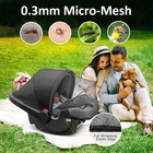 Car Seat Canopy Baby Car Seat Cover Mosquito Net With Sunshade   Zipper -