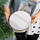 10 Inch Handheld Tambourine Wooden Musical Drum Tambourine For Party Game Church