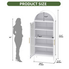 71  Metal Arched Glass Display Cabinet Storage Cabinet Lights Adjustable Shelves