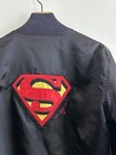 Vintage 1970s Superman Movie Promo Cast And Crew Satin Bomber Jacket Dc Comics