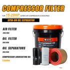 Compressor Oil And 3 Filter Air Filter For 15-20 Hp Rotary Screw Air Compressor