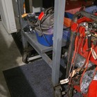 Echlin Gray Metal 2-shelf Rolling Utility Cart Shelf Truck With Casters