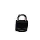 Vintage Master Lock Mini Black Barrel Luggage Padlock With Key 4