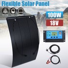Mono Flexible Solar Panel 100w Watt W  Controller For Camping Home Boat Rv Roof
