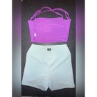 Tiger Friday Dance Set Purple Top Light Blue Bottoms Size Adult Small
