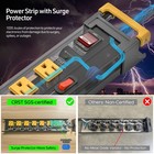 6-outlet Heavy Duty Metal Power Strip Surge Protector With 6 Ft Cord Etl Listed
