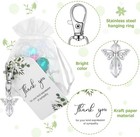 120 Sets Funeral Favors  Celebration Of Life Favors Angel Keychains Organza Bags
