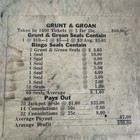 Grunt   Groan Sealed Ticket Game Punchboard Pull Tabs Trade Stimulator Unopened