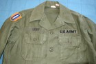 Vintage Us Army Shirt Jacket Olive Green Button Down Size Medium   15 5 X 33