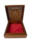Vintage 1970s Wood Jewelry Box Hand Carved