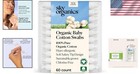Ultra Soft Organic Cotton Swabs - 60 Ct Hypoallergenic   Cruelty-free For Babies
