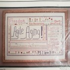 Anjo Etc Agile Aging Vintage Sampler Counted Cross Stitch Kit Threads Pattern Fa