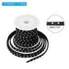 32 8ft Studded Faux Suede Cord Rope For Jewelry Making  Black Silver