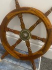 Steering Vintage Antique Wheel 24   Ships Wall Decor Wooden Boat Pirate Brass