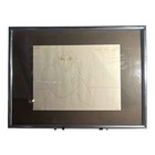 Vintage Framed  And Signed Original Drawing By Peter Max June 75
