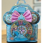 Loungefly Disney Princess Cinderella Stained Glass Mini Backpack   Ears Set Nwt