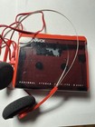 Vintage Magnavox D6607 Red Portable Stereo Cassette Player Walkman Tested Works