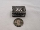 Beautiful Estate Sterling Silver Small Pill Box Kb-5