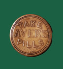 1862 3 Cents Encased Postage   Take Ayer s Pills   Nice Piece Of History
