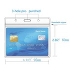 Extra Thick Horizontal Id Card Name Tag Badge Holder With Waterproof Type Res   