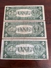 Three 1935 A Hawaii  1 Silver Certificate 1935a Overprint Dollar Wwii Brown Lot