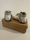 Vintage White Leather Baby Shoes_child Life_doll Prop Decor Collectible With Box