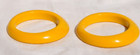 Two  2  Vintage Mid-century Butterscotch Plastic Chunky Bangle Bracelets  Retro