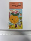 4x Vintage Florida Orange Zipper Purse Girl Anthropomorphic Face Fruit Souvenir