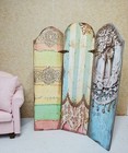 Miniature Dollhouse Furniture Room Divider Designer Print Shabby Chic