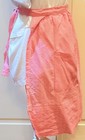 Vintage Handmade Adult Half Apron With Pocket Pretty Pink With White Accents