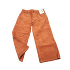 Girls  Wide Leg Corduroy Crop Pants - Cat   Jack Orange Brown 8