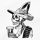 Skeleton Wearing A Hat Drinking T Shirt Mexico Calavera Cinco De Mayo Fiesta Tee
