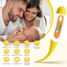 Easy home Digital Oral Thermometer For Fever Adults  Rectal  Underarm Yellow 