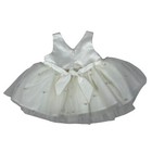 American Princess Baby Girls Ivory Dress 3m With Bow   Pearl Details