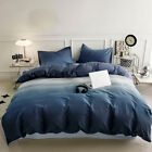 3pcs Duvet Cover - Gradient Reversible Ocean Blue Duvet Cover Set All Season
